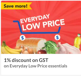 NTUC 1% GST off